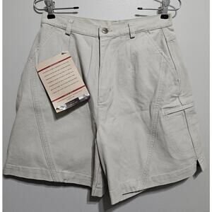 NWT Women's LL Bean Outdoor Shorts Beige Heavyweight Size 8 Work Hike Play